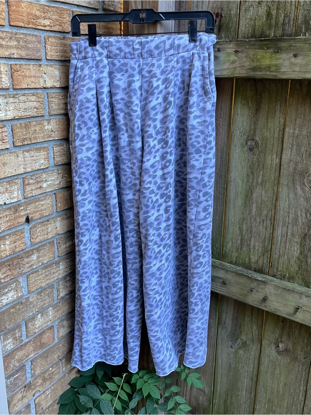 Aerie Leopard-Print Wide-Leg Sweatpants
